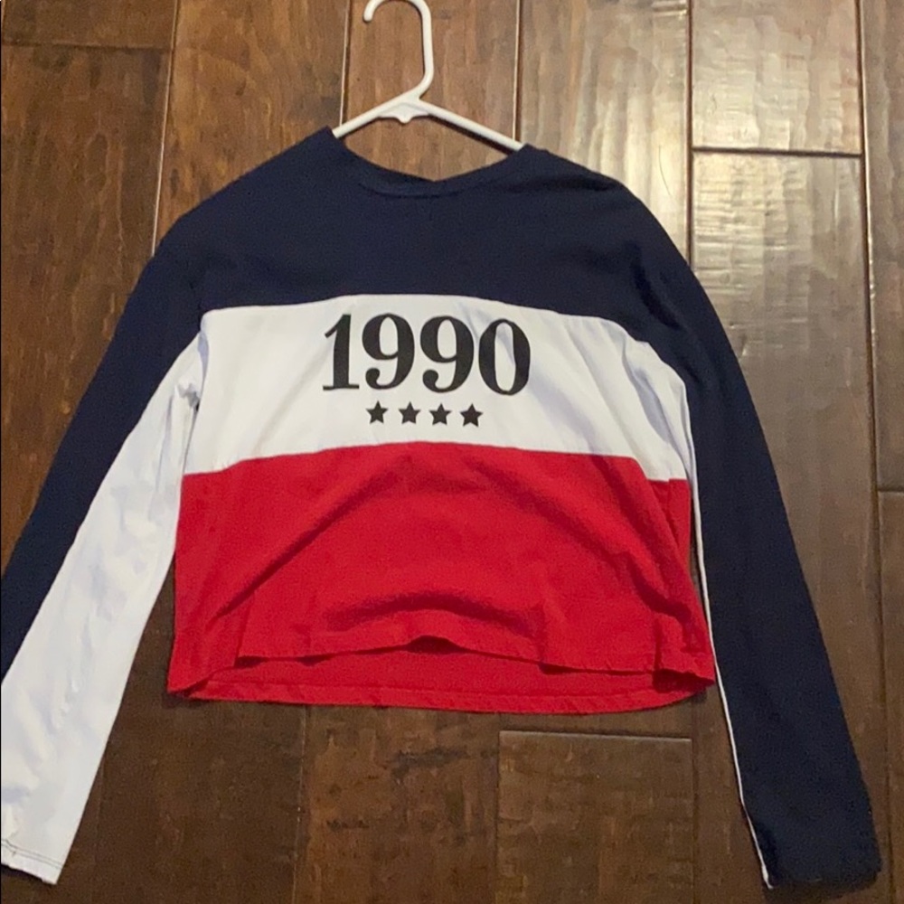 H&M small 1990 long sleeved shirt cropped style